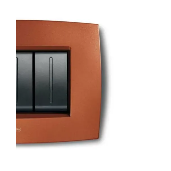 Plaque Abb elos smart technopolymère 4 modules cuivre rouge